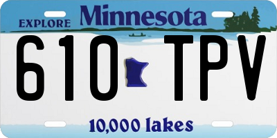 MN license plate 610TPV