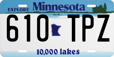 MN license plate 610TPZ