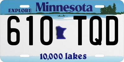MN license plate 610TQD