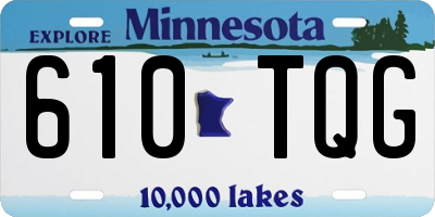 MN license plate 610TQG