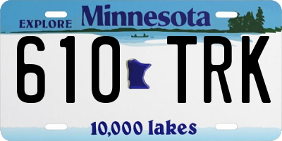 MN license plate 610TRK