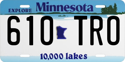 MN license plate 610TRO