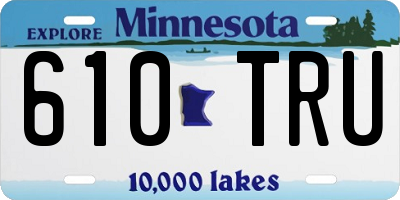 MN license plate 610TRU