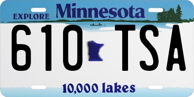 MN license plate 610TSA