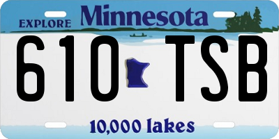 MN license plate 610TSB