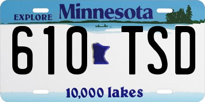 MN license plate 610TSD