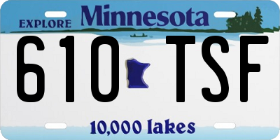MN license plate 610TSF