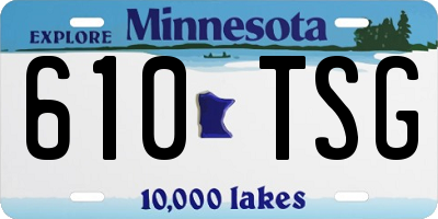 MN license plate 610TSG