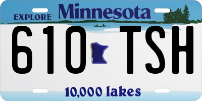 MN license plate 610TSH