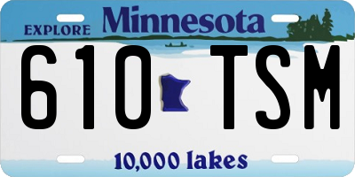 MN license plate 610TSM