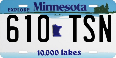 MN license plate 610TSN