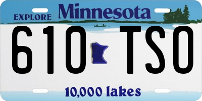 MN license plate 610TSO