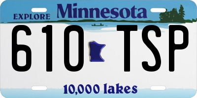 MN license plate 610TSP