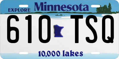 MN license plate 610TSQ
