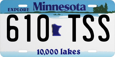 MN license plate 610TSS
