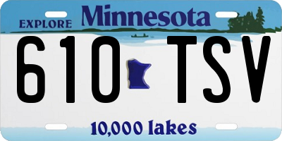 MN license plate 610TSV