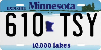 MN license plate 610TSY