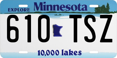MN license plate 610TSZ