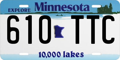 MN license plate 610TTC