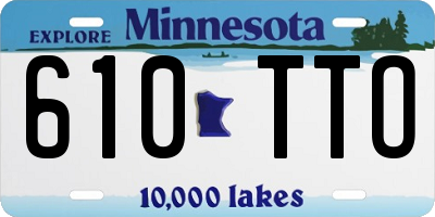 MN license plate 610TTO