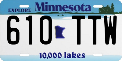 MN license plate 610TTW