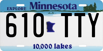 MN license plate 610TTY
