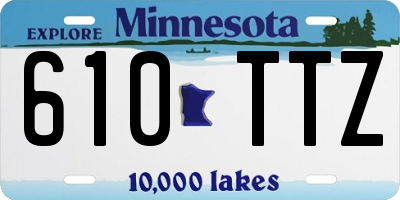 MN license plate 610TTZ