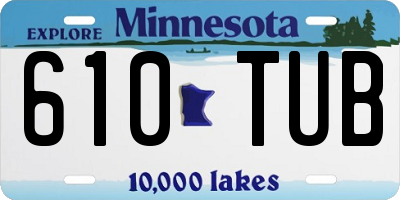 MN license plate 610TUB