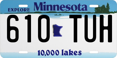 MN license plate 610TUH