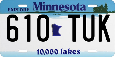 MN license plate 610TUK