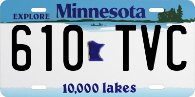 MN license plate 610TVC