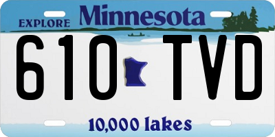MN license plate 610TVD