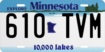 MN license plate 610TVM