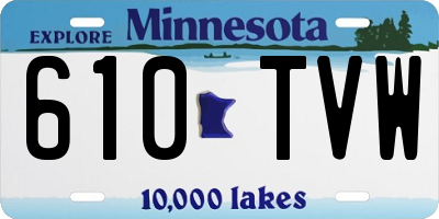 MN license plate 610TVW