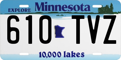 MN license plate 610TVZ
