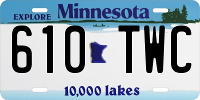 MN license plate 610TWC