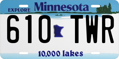 MN license plate 610TWR