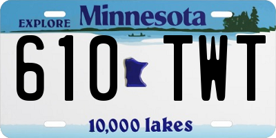 MN license plate 610TWT