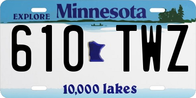 MN license plate 610TWZ