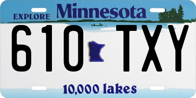 MN license plate 610TXY