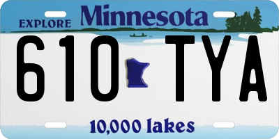 MN license plate 610TYA