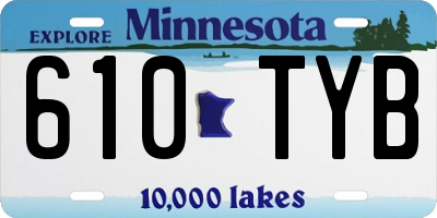 MN license plate 610TYB