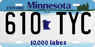 MN license plate 610TYC