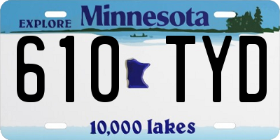 MN license plate 610TYD