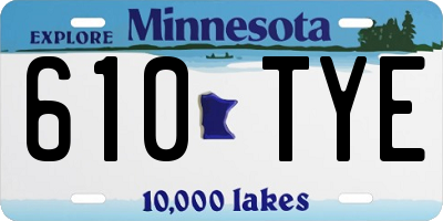 MN license plate 610TYE