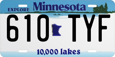MN license plate 610TYF