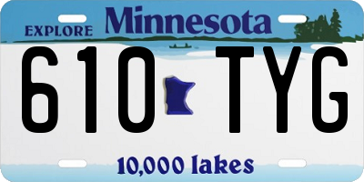 MN license plate 610TYG