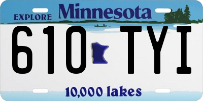 MN license plate 610TYI