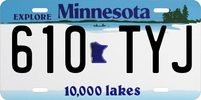 MN license plate 610TYJ