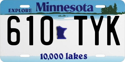 MN license plate 610TYK